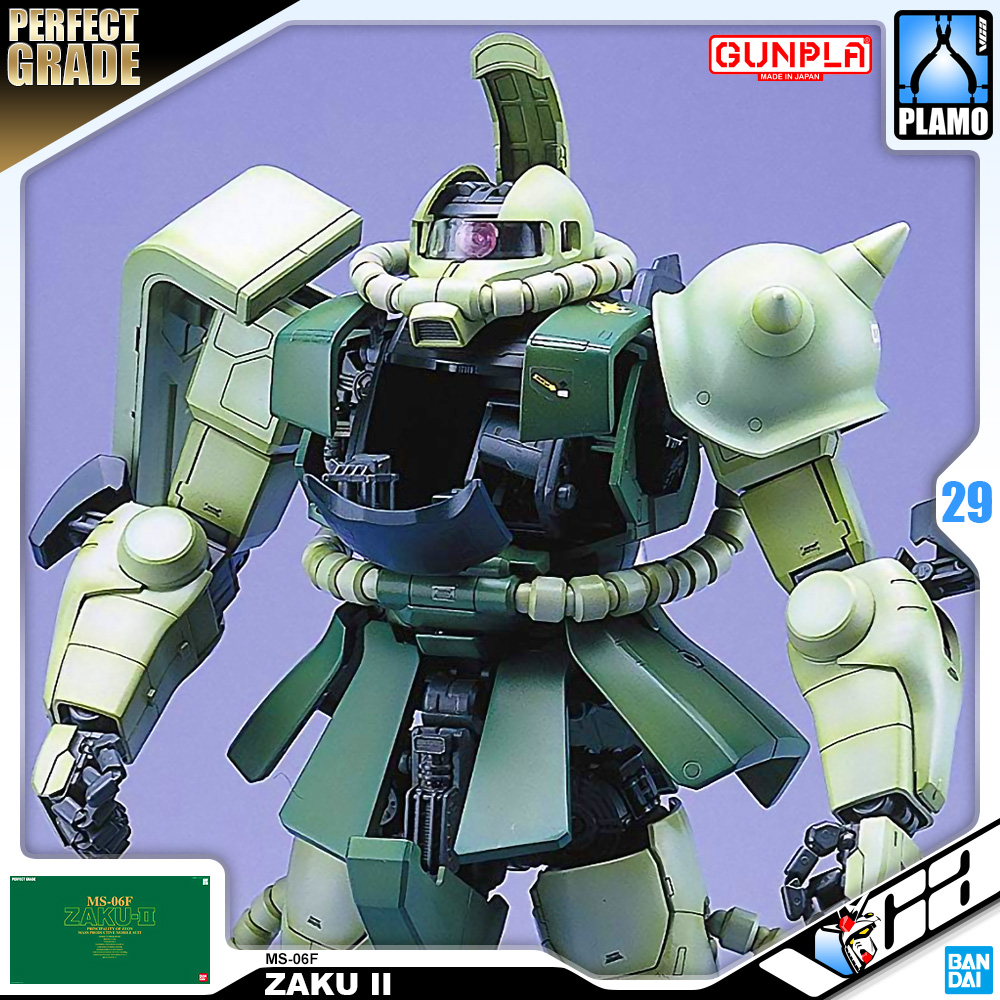 ⭐️ BANDAI GUNPLA PERFECT GRADE PG 1/60 MS-06F ZAKU II ประกอบ หุ่นยนต์ โมเดล กันดั้ม กันพลา ของเล่น VCA GUNDAM