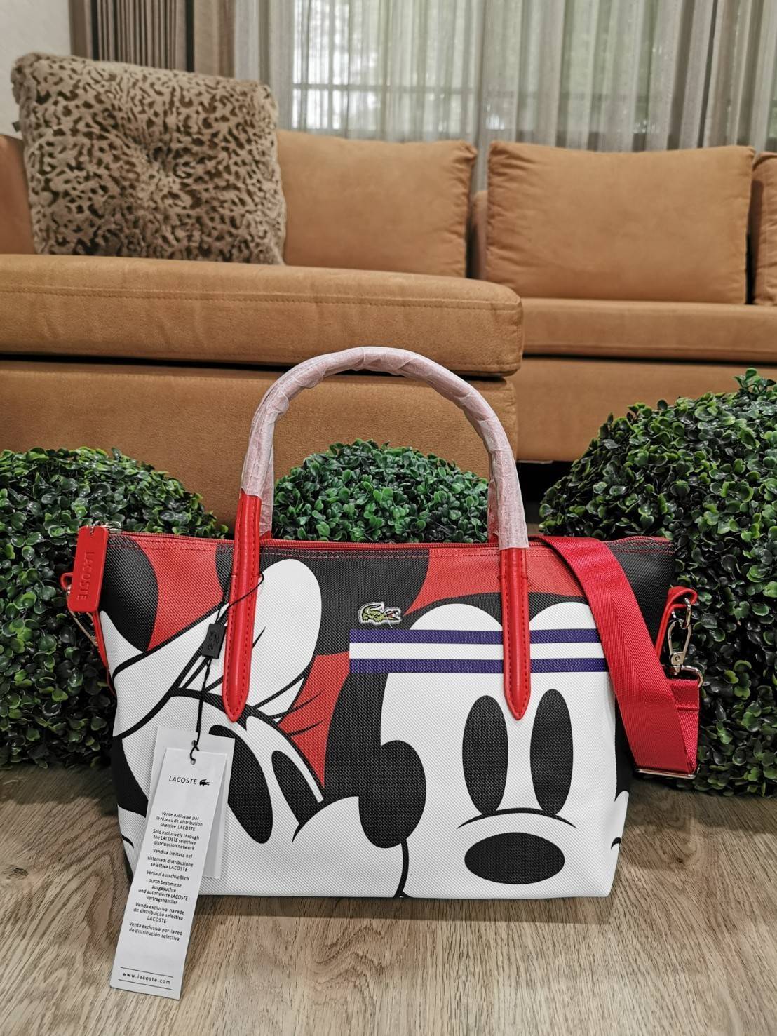 Lacoste x Disney Holiday Collection Reversible Tote Bag 2019 สีแดง