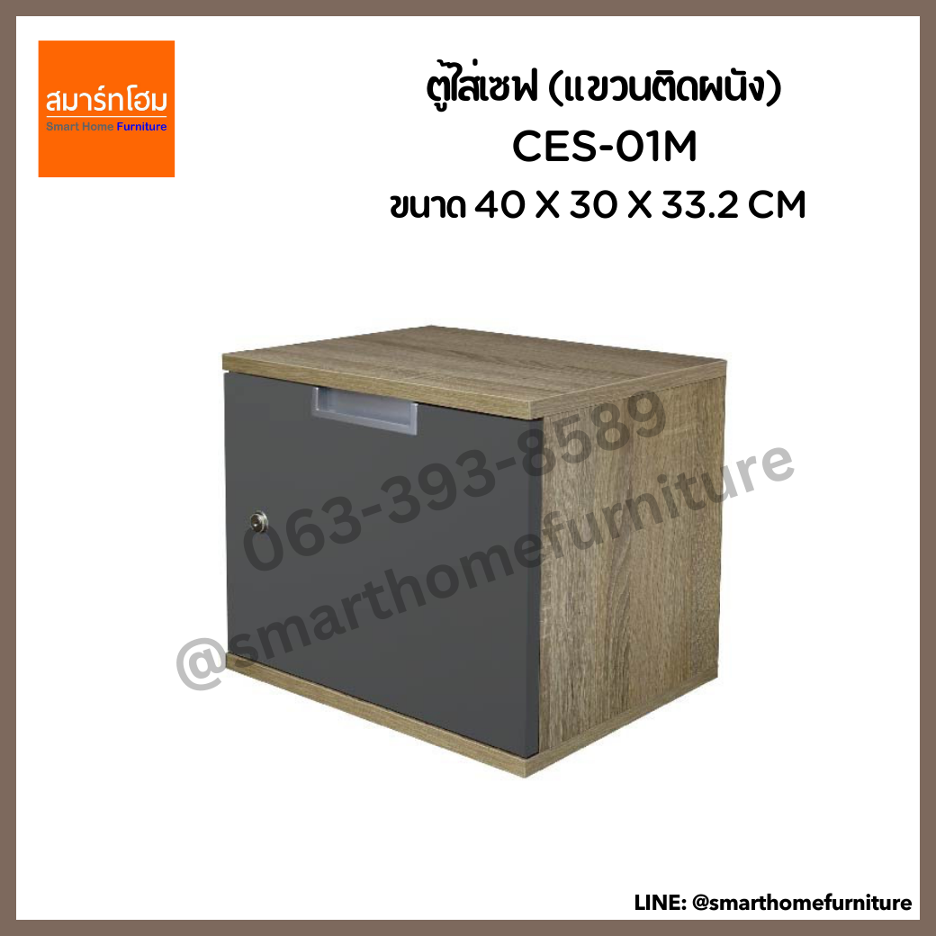 ตู้ใส่เซฟ (แขวนติดผนัง) สีโซโน่/กราไฟท์ รุ่น CES-01M