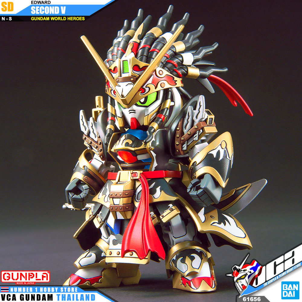 BANDAI GUNPLA SD GUNDAM WORLD HEROES SDW EDWARD SECOND V โมเดล กันดั้ม กันพลา VCA GUNDAM
