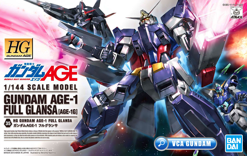 HG AGE-1G GUNDAM AGE-1 FULL GLANSA กันดั้ม เอจ 1 ฟูล แกลนซ่า