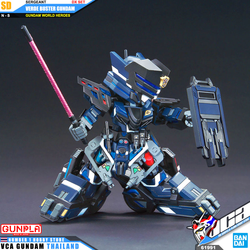 BANDAI GUNPLA SD GUNDAM WORLD HEROES SDW SERGEANT VERDE BUSTER GUNDAM DX SET โมเดล กันดั้ม กันพลา VCA GUNDAM