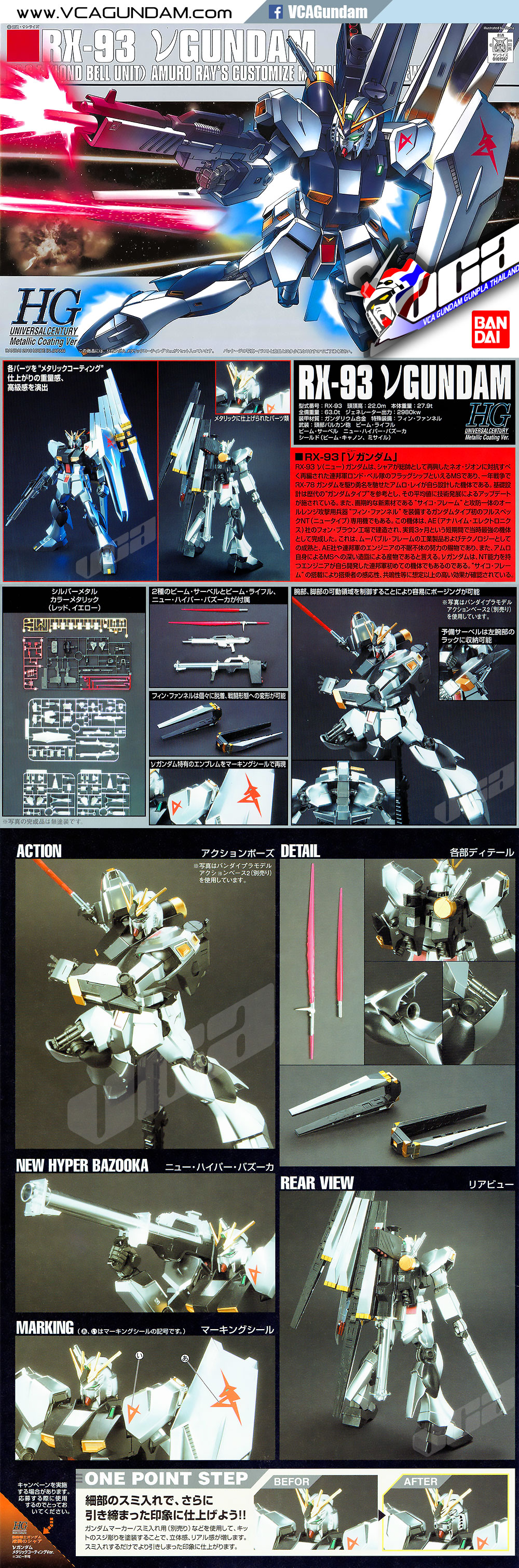 HG NU GUNDAM METALLIC COATING VER นู กันดั้ม