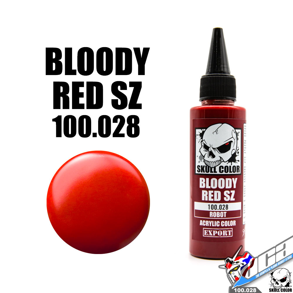 SKULL COLOR 100.028 BLOODY RED SZ ACRYLIC COLOR 60ML (ROBOT) สีอะครีลิกสำหรับพลาสติก โมเดล