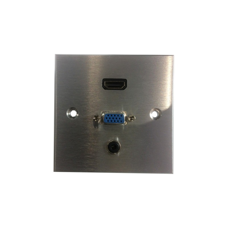 KEN : IW-HVA HDMI, VGA with mini Jack Wall Plate