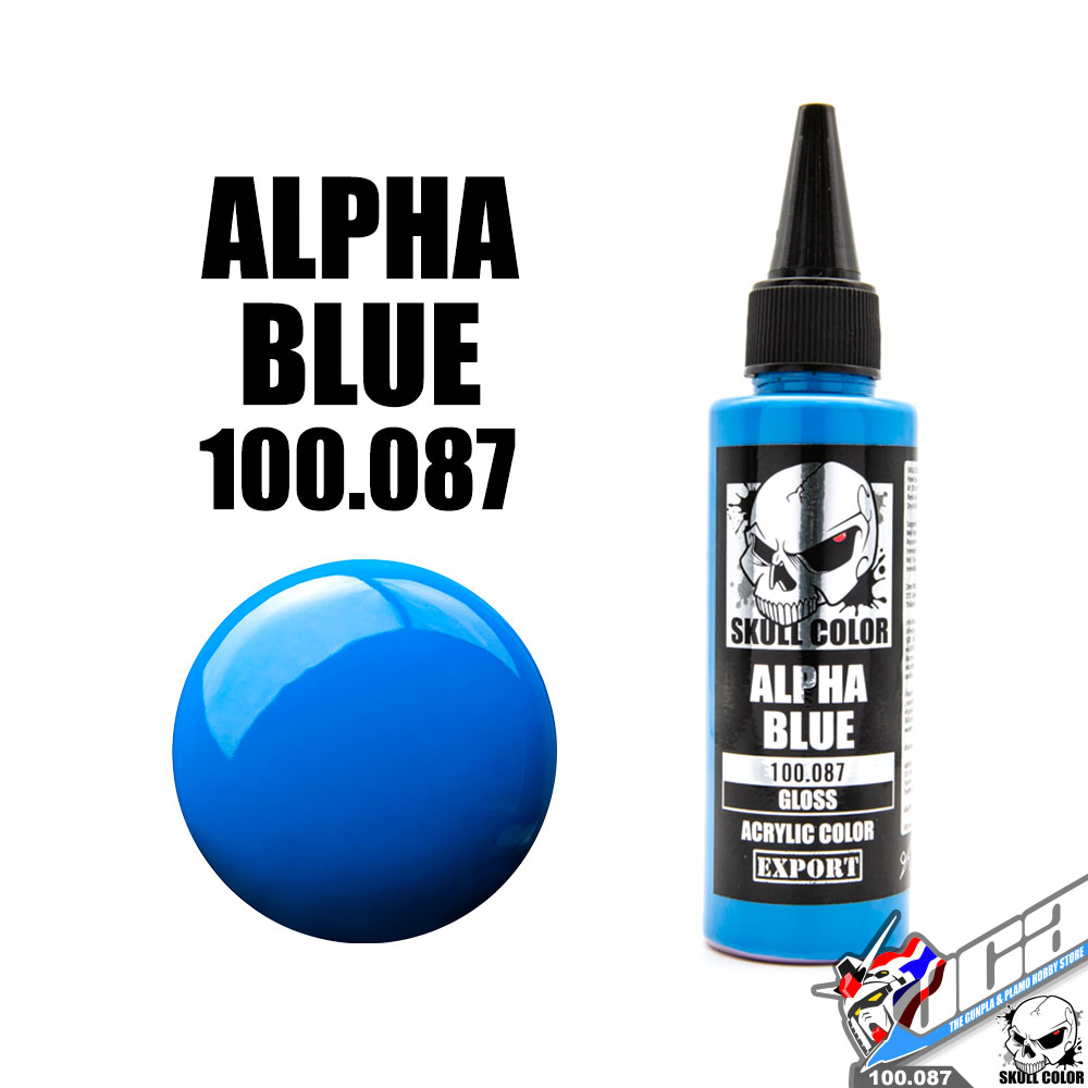 SKULL COLOR 100.087 ALPHA BLUE ACRYLIC COLOR 60ML (GLOSS) สีอะครีลิกสำหรับพลาสติก โมเดล