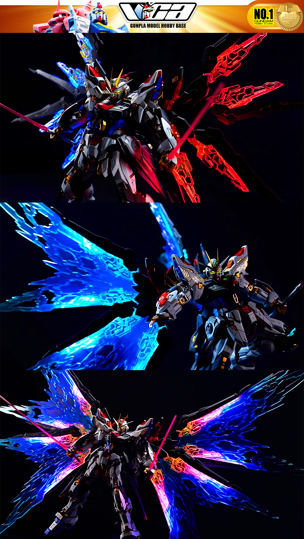 Kosmos Lighting Full System for MGEX Strike Freedom Gundam Gunpla Plastic Model Action Toy Kit VCA Thailand