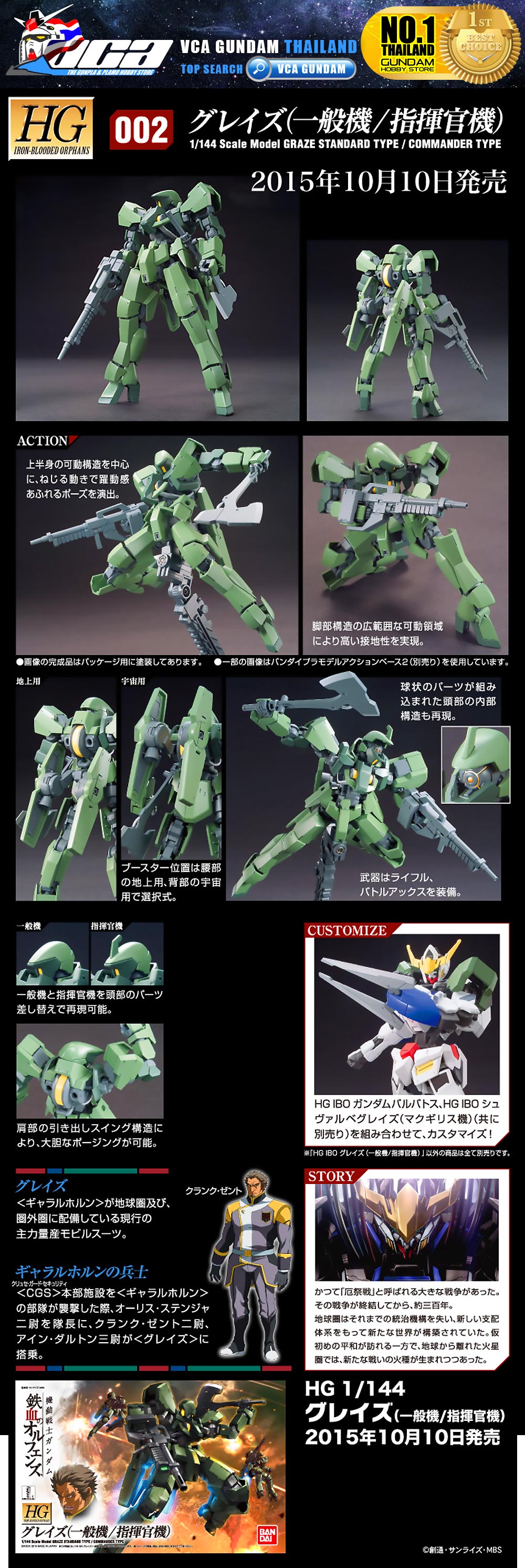 HG EB-06 GRAZE STANDARD / COMMANDER เกรซ สแตนดาร์ด / คอมแมนเดอร์
