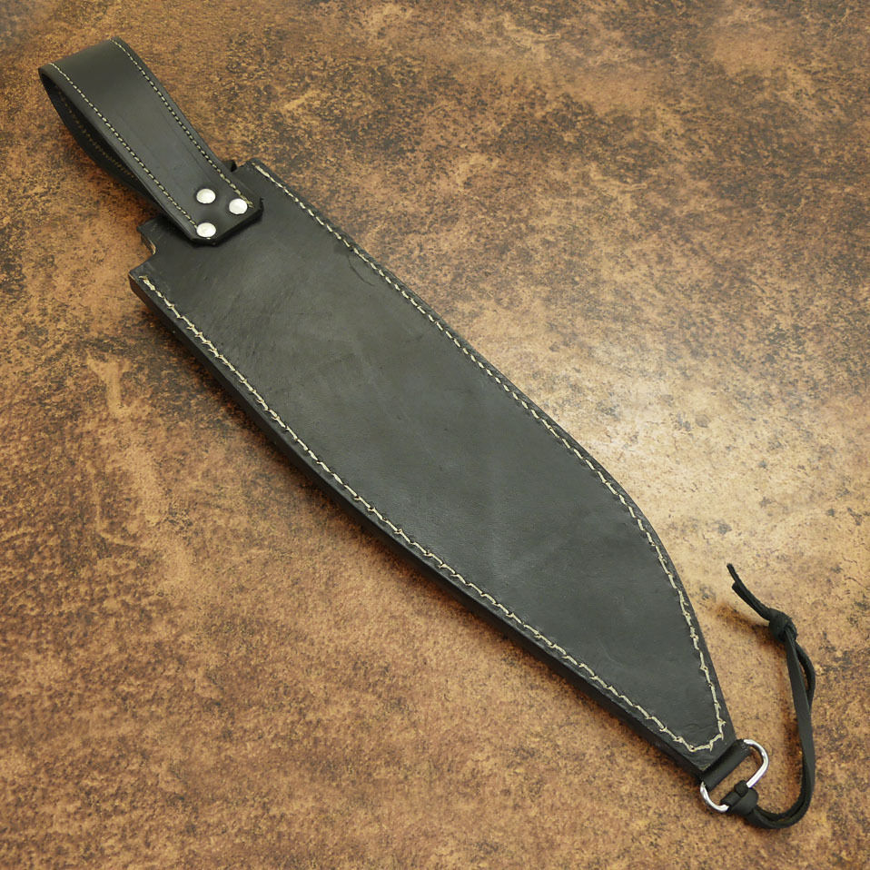 IMPACT CUTLERY RARE CUSTOM MASSIVE SASQUATCH D2 BOWIE KNIFE BULL HORN | DAMASCUS