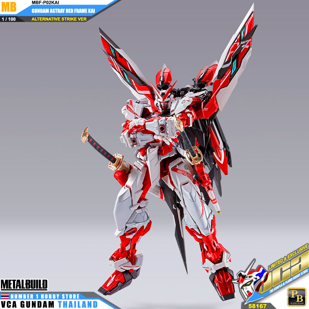 Bandai Metal Build MB MBF-P02KAI GUNDAM ASTRAY RED FRAME KAI กันดั้ม แอสเทรย์ เรด เฟรม