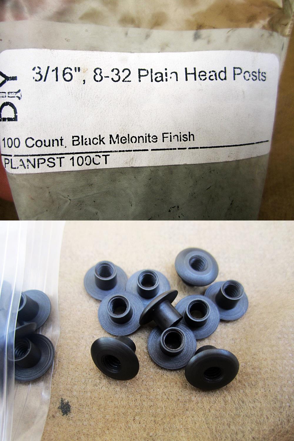 DIY Kydex Holster 3/16" Steel, 8-32, Plain Head Binding Post, (10 ชุด)