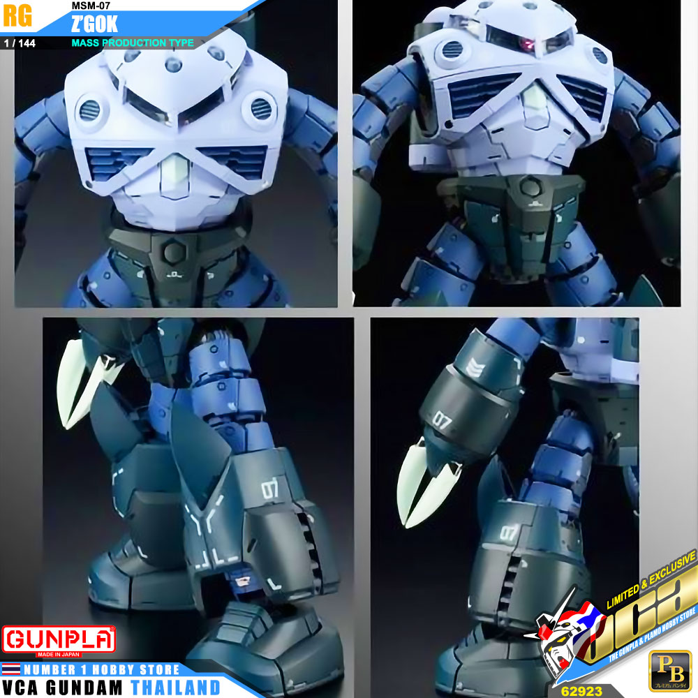 PREMIUM BANDAI GUNPLA REAL GRADE RG 1/144 MSM-07 Z'GOK ZGOK Z GOK MASS PRODUCTION TYPE โมเดล กันดั้ม กันพลา VCA GUNDAM