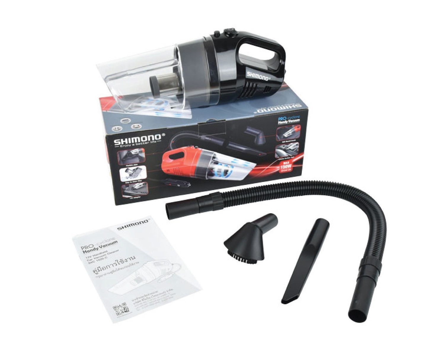 SHIMONO SVC1020C เครื่องดูดฝุ่นสำหรับใช้ในรถยนต์ รุ่นใหม่ไส้กรองสแตนเลส