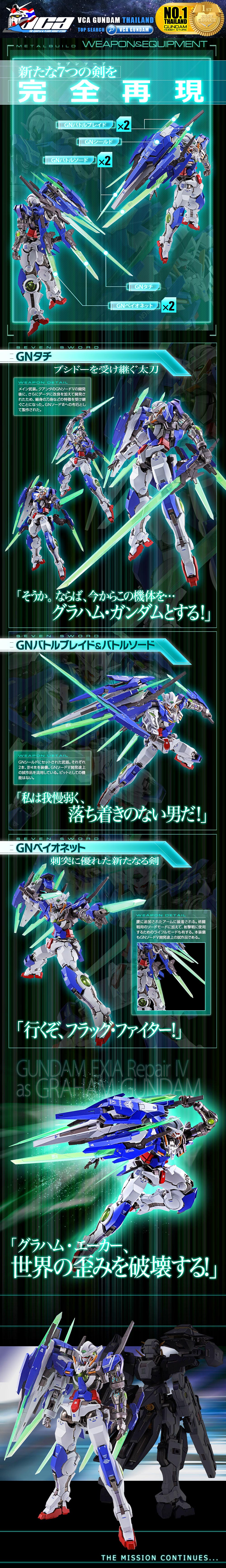 Bandai Metal Build MB GN-001REIV GUNDAM EXIA REPAIR IV กันดั้ม เอ็กเซีย รีแพร์ 4