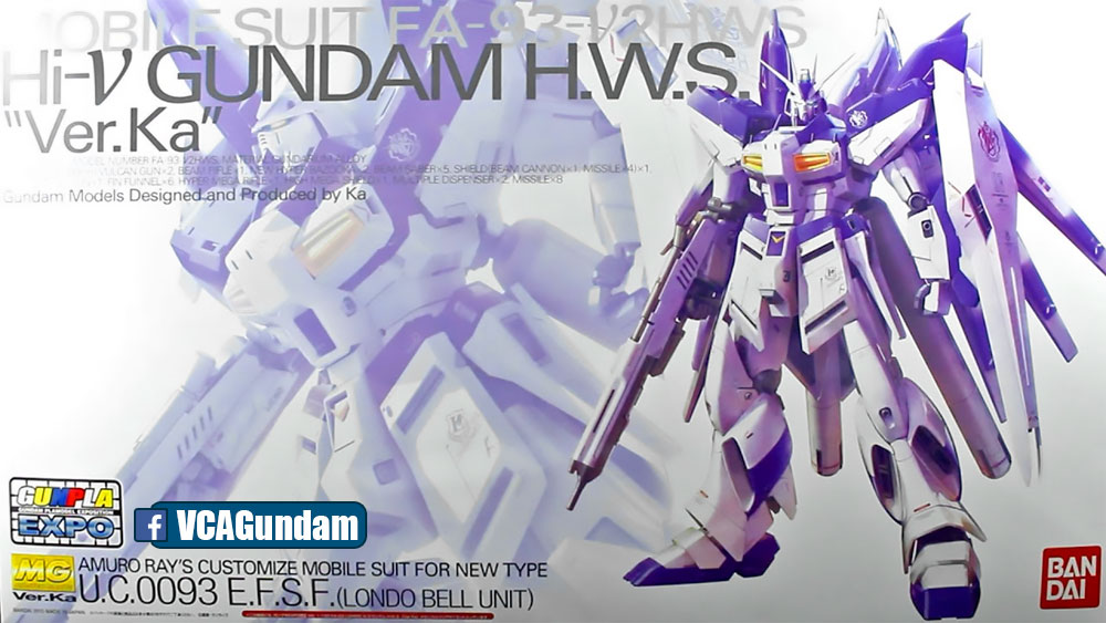 MG RX-93-V2 HI-NU GUNDAM H.W.S. VER KA MECHANICAL CLEAR