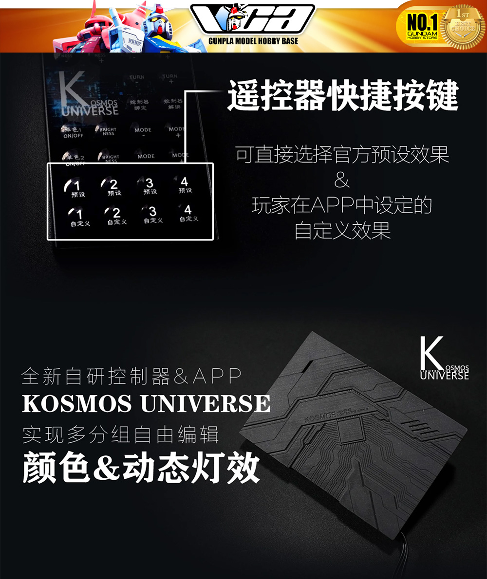 Kosmos Lighting Full System for Einta Industries Sky Defender Plastic Model Action Toy Kit VCA Gundam Thailand