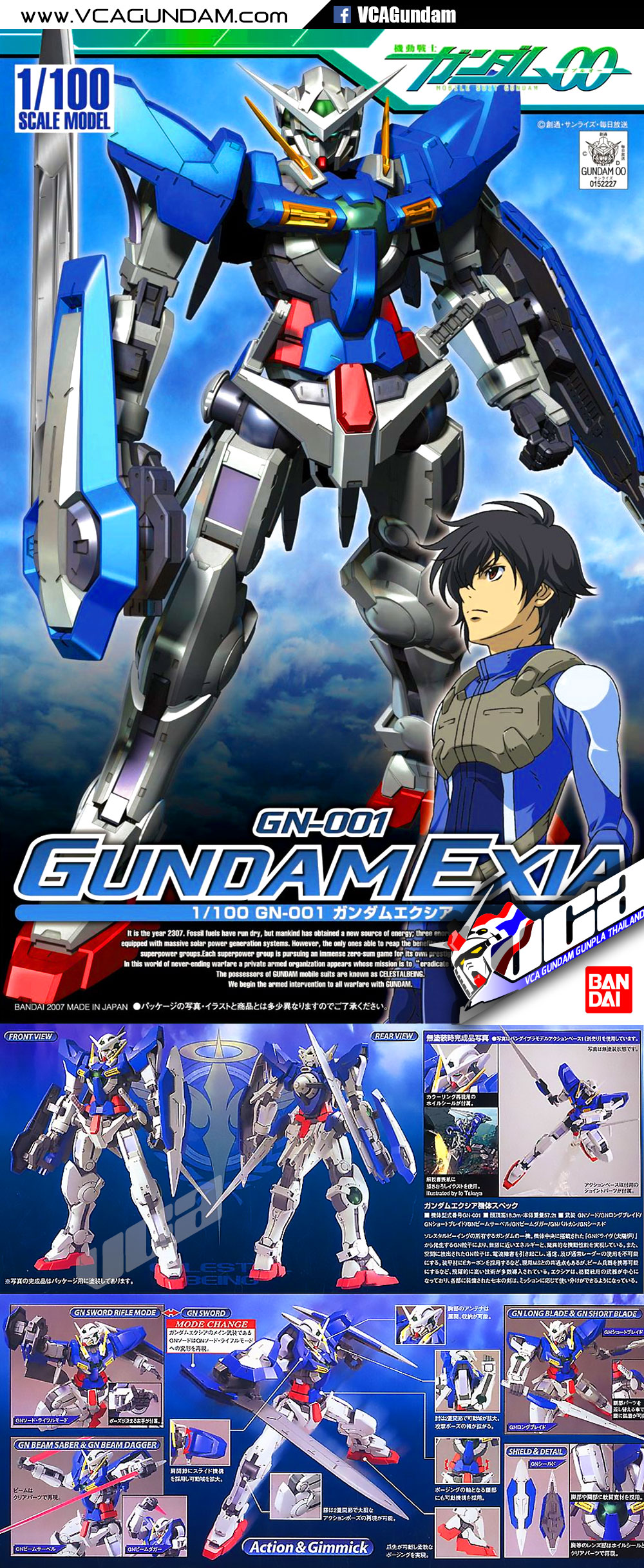 1/100 GUNDAM EXIA กันดั้ม เอ็กเซีย