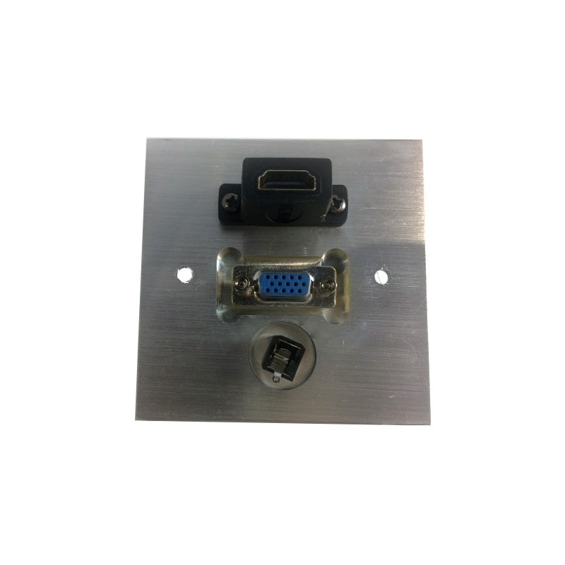 KEN : IW-HVA HDMI, VGA with mini Jack Wall Plate