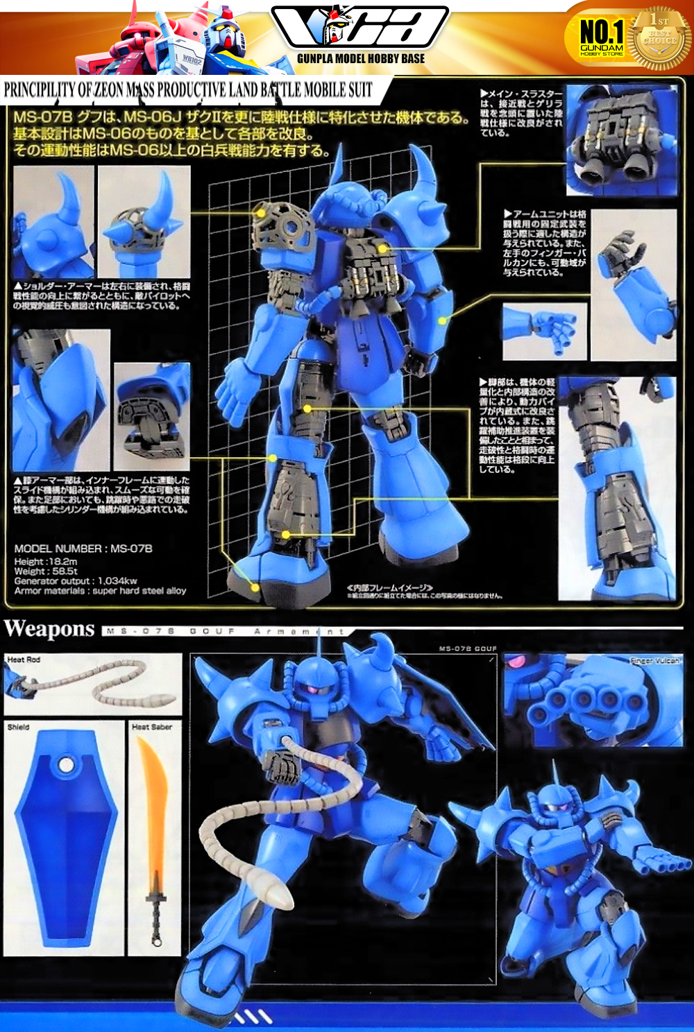 Bandai Gunpla MG MS-07B GOUF VER 2.0