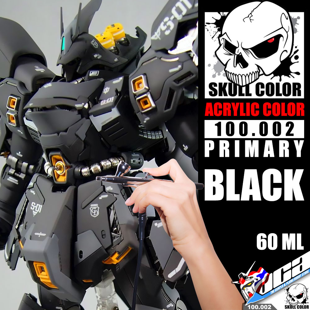 Skull Color™ Modelling Paint Professional PRIMARY ACRYLIC COLOR 100.002 BLACK 60ML