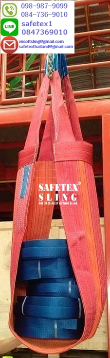 สลิงเปล หรือ สลิงหน้ากว้าง พิเศษ,สลิงหน้ากว้างพิเศษ (Extra wide Sling), สลิงหน้ากว้างยกท่อ (Lowering-in Belts), สลิงแบนยกกระจก (Lifting sling for flat glass), สลิงโพลีเอสเตอร์ (Polyester Webbing Sling), สลิงเปลยกท่อ, สลิงเปลหน้ากว้าง, สลิงเปลยกกระจก, สลิง