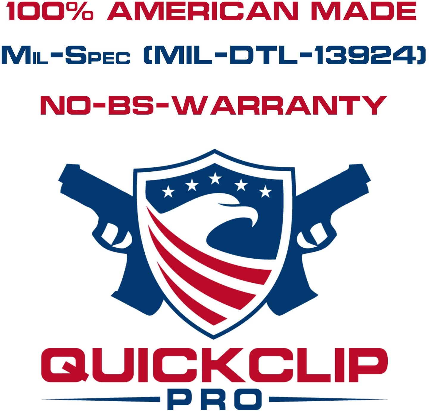 Quick Clip Pro Holster Tough Grip Clips, 3 Hole Adjustable Cant for IWB OWB Kydex, Leather, Hybrid Holster Making. Tuckable Black Plastic w/Chicago Screw Hardware Made in USA