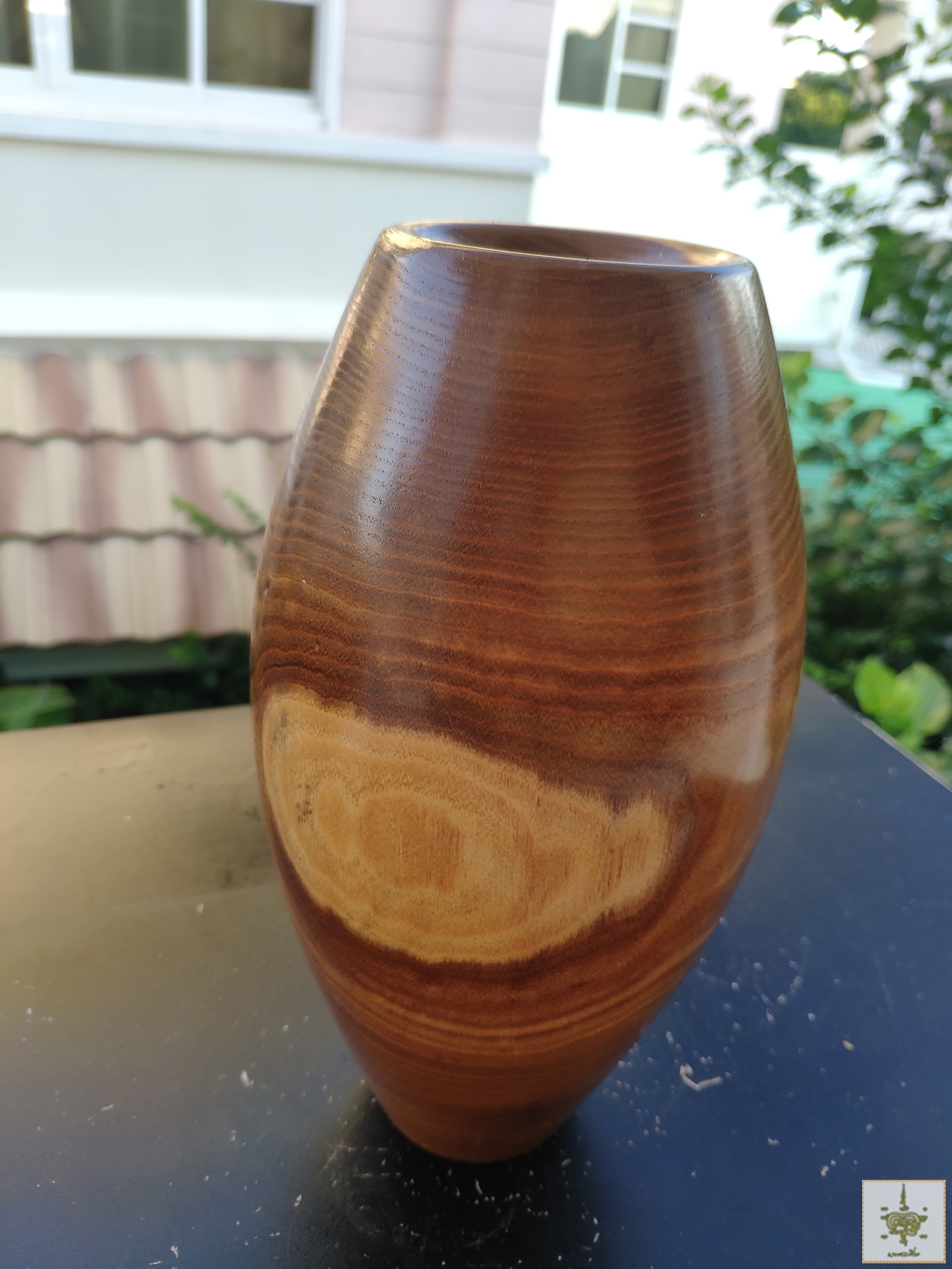 แจกันไม้กลึง งานญี่ปุ่น