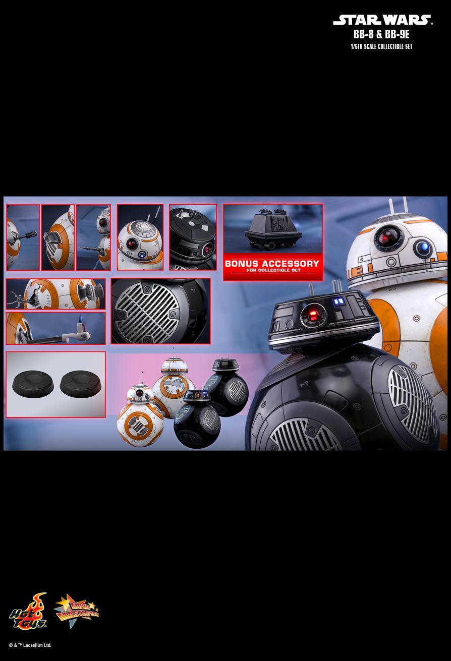 HOT TOYS 1/6 BB-8 & BB-9E