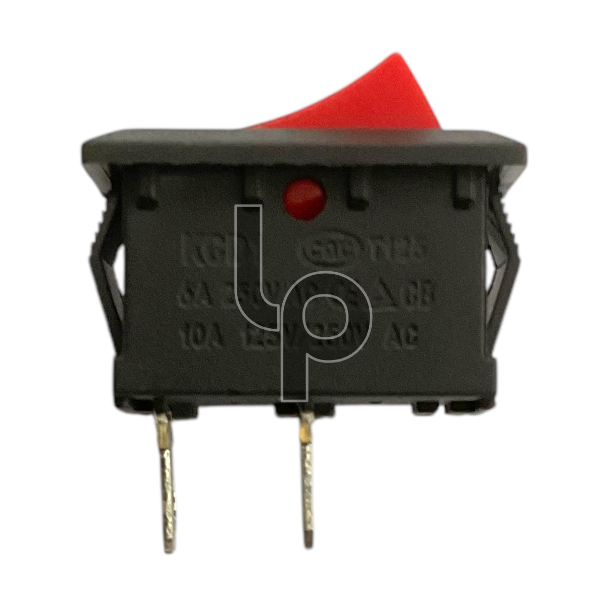 สวิตซ์เปิด-ปิด KCD-1 220V 2 ขา เหลี่ยม สีแดง แพ็ค 2 ชิ้น