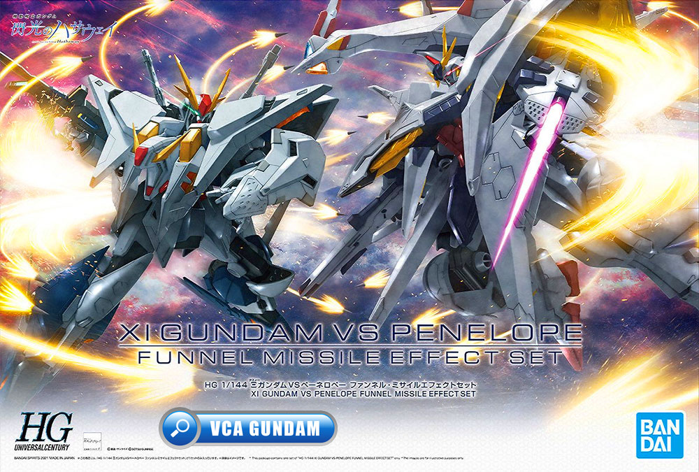 Bandai High Grade Universal Century HGUC XI GUNDAM VS PENELOPE FUNNEL MISSILE EFFECT SET
