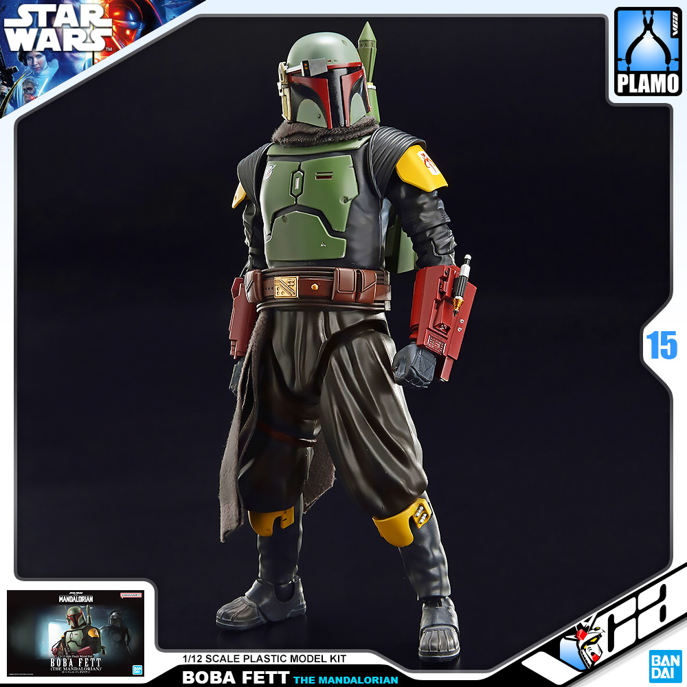 ⭐️ BANDAI STAR WARS 1/12 BOBA FETT THE MANDALORIAN ประกอบ หุ่นยนต์ โมเดล กันดั้ม กันพลา ของเล่น VCA GUNDAM