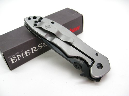 มีดพับKERSHAW EMERSON Black G-10 CQC-7K Tanto Black Folding Knife! 6034TBLK