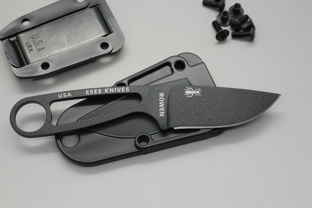 ESEE Knives: Izula-OD, Fixed Blade Neck Knife with Skeletized Handle - Green
