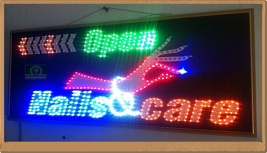 ไฟประดับตกแต่งร้านทำเล็บ-Nails&Careใช้ไฟบ้านAC220V.