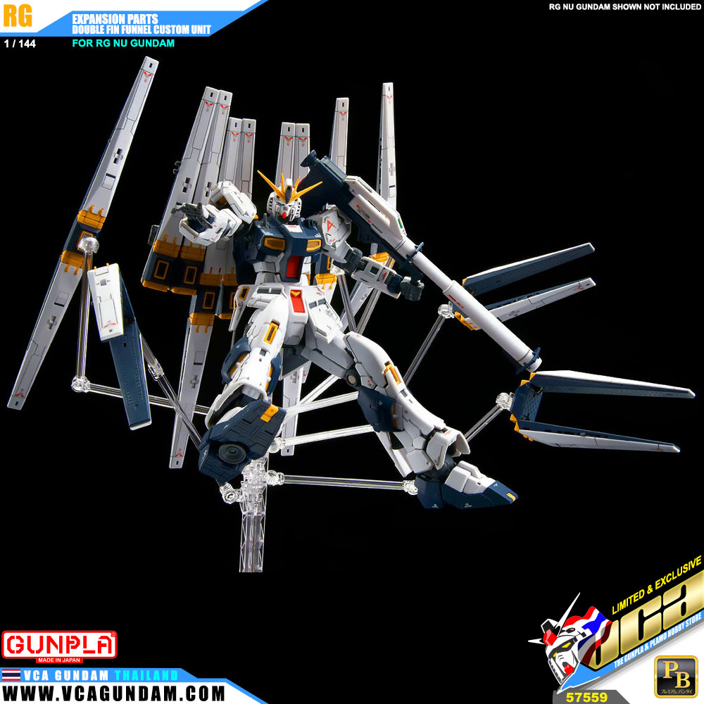 RG EXPANSION PARTS FOR RG NU GUNDAM DOUBLE FIN FUNNEL CUSTOM UNIT
