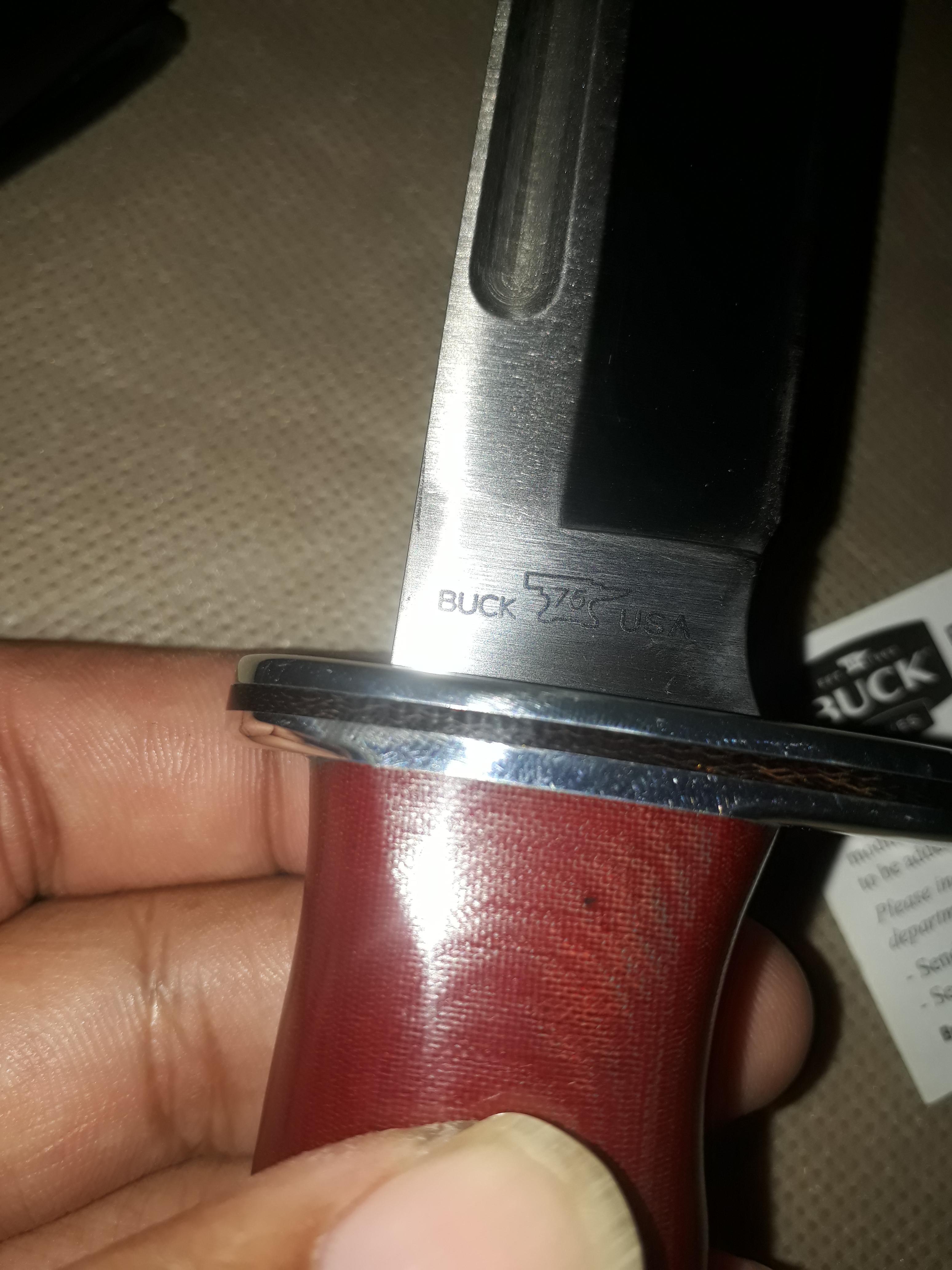 Buck Knives 119 Special Red Micarta BOS S30V Steel Fixed Blade Knife 119RDSSH