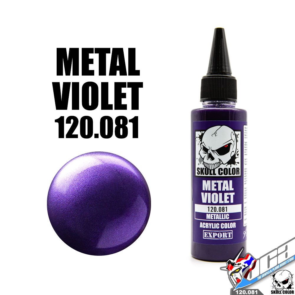SKULL COLOR 120.081 METAL VIOLET ACRYLIC COLOR 60ML (METALLIC) สีอะครีลิกสำหรับพลาสติก โมเดล