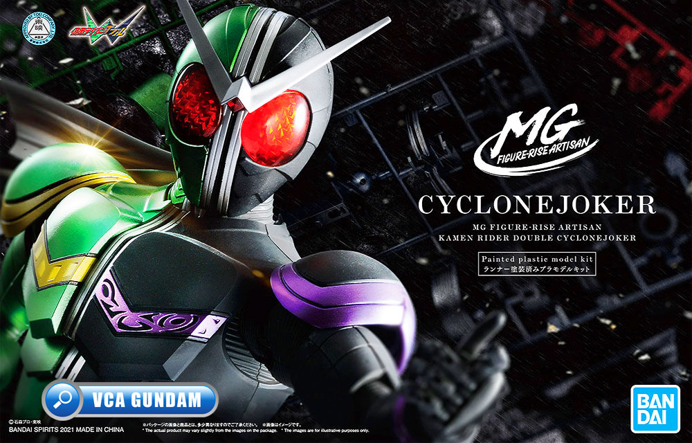 PREMIUM BANDAI MG FIGURE RISE ARTISAN KAMEN RIDER DOUBLE CYCLONE JOKER มาสค์ไรเดอร์บิลด์ พลาสติก โมเดล VCA GUNDAM