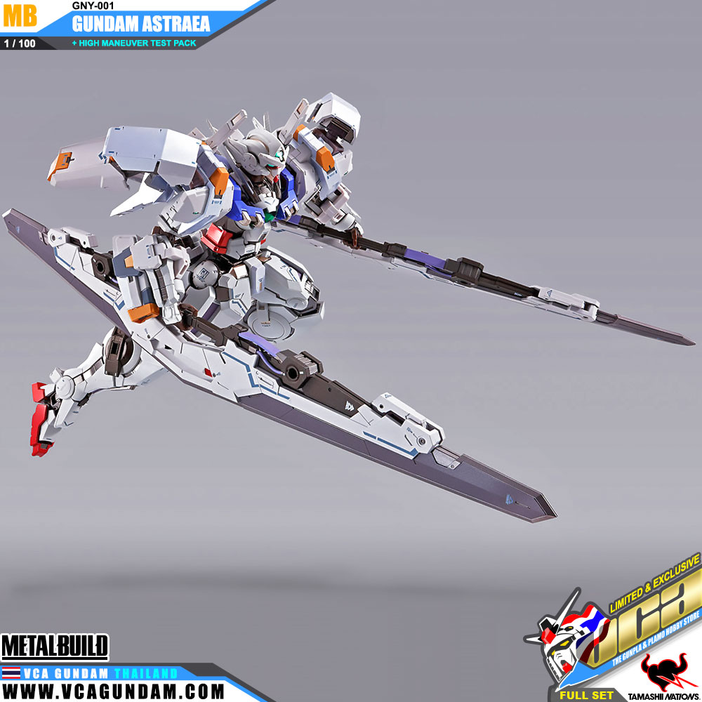Metal Build GNY-001 GUNDAM ASTRAEA + HIGH MANEUVER TEST PACK FULL SET