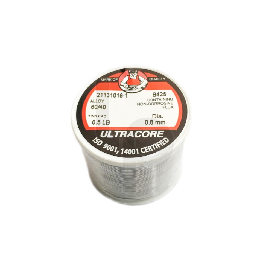 ตะกั่วบัดกรี เบอร์ 0.8 mm. ขนาด 0.5 LB