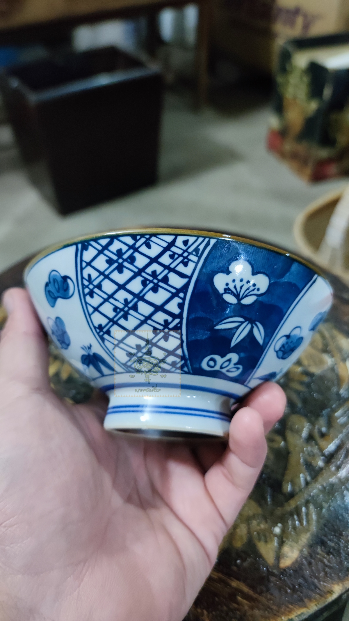 ถ้วยเซรามิกเก่า งานญี่ปุ่น 2 ใบ