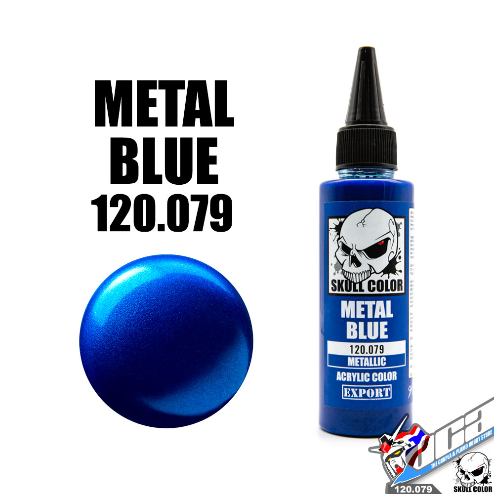 SKULL COLOR 120.079 METAL BLUE ACRYLIC COLOR 60ML (METALLIC) สีอะครีลิกสำหรับพลาสติก โมเดล