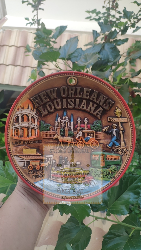 จานโชว์ลายนูน NEW ORLEANS LOUISIANA