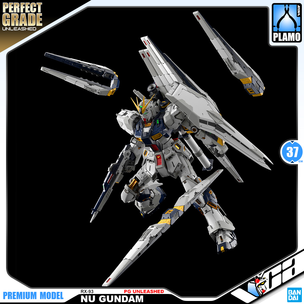Bandai Gunpla Perfect Grade Unleashed PGU 1/60 PG RX-93 Nu Gundam Action Figure Model Toy Kit VCA Thailand