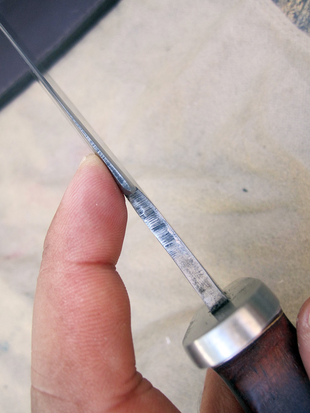 มีดเหล็กD2 Michael Cody's Custom Handmade D2 steel Sasquatch Bowie Knife Machete (ตำหนิตามรูป)