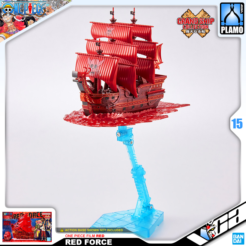⭐️ BANDAI ONE PIECE GRAND SHIP COLLECTION RED FORCE FILM RED COMMEMORATIVE COLOR VER ประกอบ โมเดล ของเล่น VCA GUNDAM