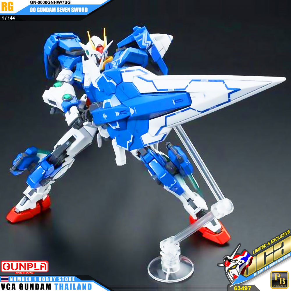 PREMIUM BANDAI GUNPLA REAL GRADE RG 1/144 00 GUNDAM SEVEN SSSWORD โมเดล กันดั้ม กันพลา VCA GUNDAM