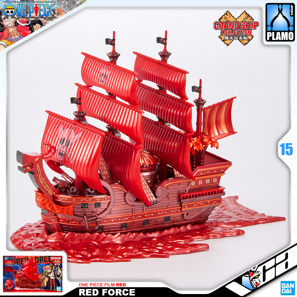 ⭐️ BANDAI ONE PIECE GRAND SHIP COLLECTION RED FORCE FILM RED COMMEMORATIVE COLOR VER ประกอบ โมเดล ของเล่น VCA GUNDAM