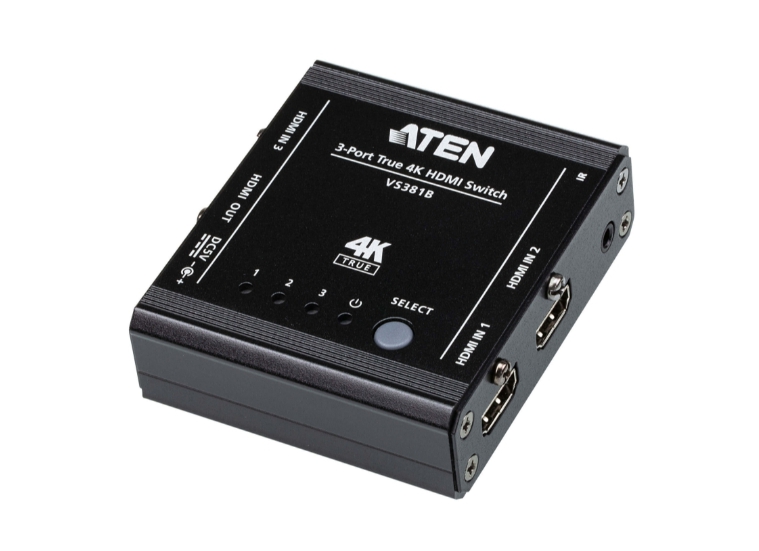 ATEN รุ่น VS381B สลับสัญญาณ 3 HDMI input ออก 1 HDMI output 3-PORT TRUE 4K HDMI SWITCH