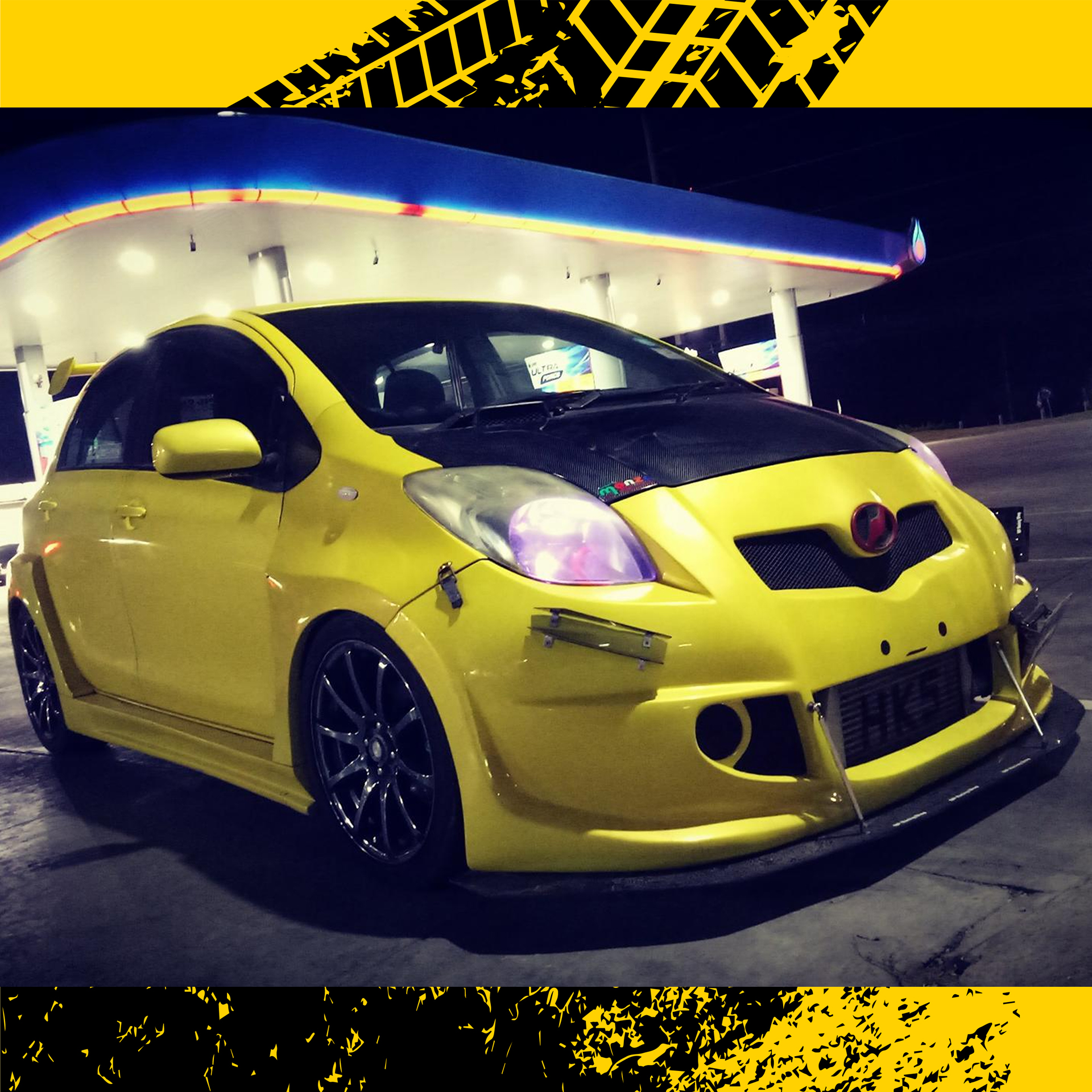 (A033) ชุดขายึดพยุงสปอยเลอร์ ลิ้นหน้า Wingหลัง